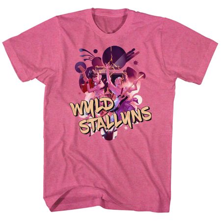 Bill And Ted Shirt Wild Stallyns Pink Heather T-Shirt