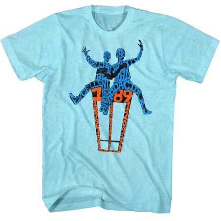 Bill And Ted Shirt Words Light Blue Tee T-Shirt