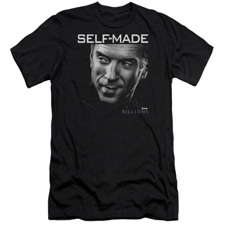 Billions Slim Fit Shirt Self Made Black T-Shirt