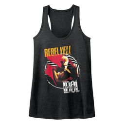 Billy Idol Juniors Tank Top Rebel Yell Black Heather Racerback