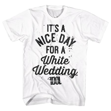 Billy Idol Shirt A Nice Day For a White Wedding White T-Shirt