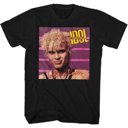 Billy Idol Shirt Bealover Black Tee T-Shirt