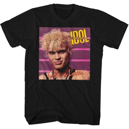 Billy Idol Shirt Bealover Black Tee T-Shirt
