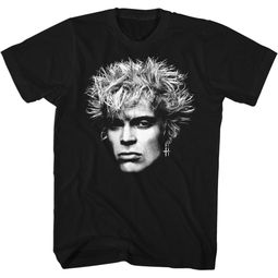 Billy Idol Shirt Big Head Black T-Shirt