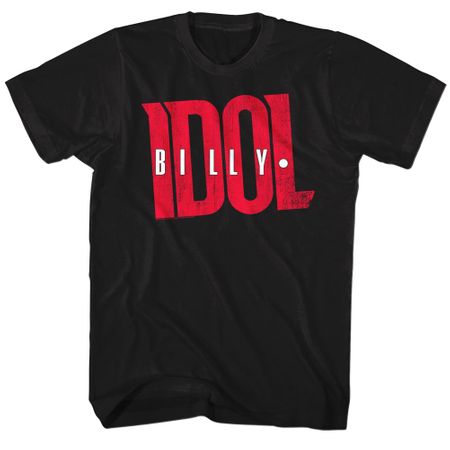 Billy Idol Shirt Idologo Black Tee T-Shirt