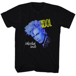 Billy Idol Shirt Whiplash Smile Black Tee T-Shirt