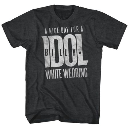 Billy Idol Shirt White Wedding Black Heather T-Shirt