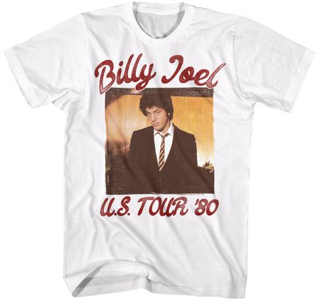 Billy Joel 1980 US Tour Concert T-shirt - White