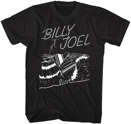 Billy Joel SEA Piano Classic Rock T-shirt - Black
