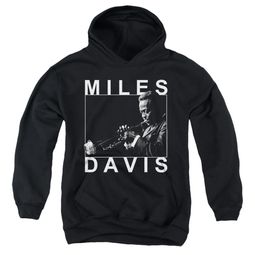 Clearance - Kids Miles Davis MONOCHROME Hoodie Sweatshirt - Black