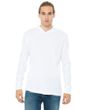 Clearance - Bella Canvas 3512 Unisex Jersey Long Sleeve Hoodie Tee - White
