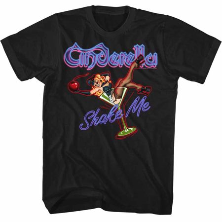 Mens Cinderella SHAKE ME T-shirt - Black