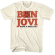 Mens Bon Jovi HAVE A NICE DAY T-shirt - Cream Color