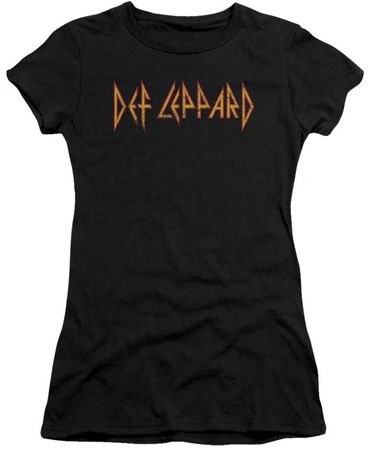 Clearance - Junior Size Def Leppard HORIZONTAL LOGO Tee - Black