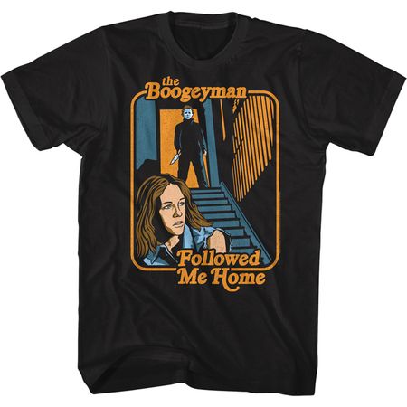 Clearance - Mens BOOGYMAN FOLLOWED Halloween Movie T-shirt - Black