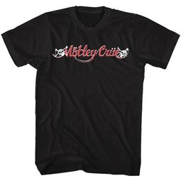 Motely Crue Red & White Logo T-shirt - Black