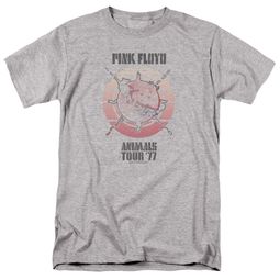 Mens Pink Floyd ANIMALS 1977 T-shirt - Heather Gray