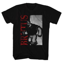 Mens Popeye SCAR BRUTUS T-shirt - Black