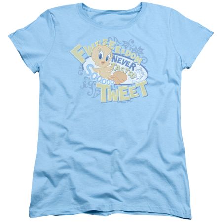 Womens Looney Tunes Tweety Pie FWEEDOM T-shirt - Light Blue