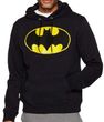 Mens BATMAN LOGO Hoodie Sweatshirt - Black