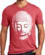Mens Big Buddha Head Triblend V-Neck Tee Shirt - Clearance