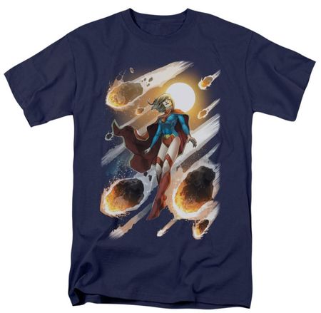 Mens SUPERGIRL T-shirt - Navy Blue - Clearance