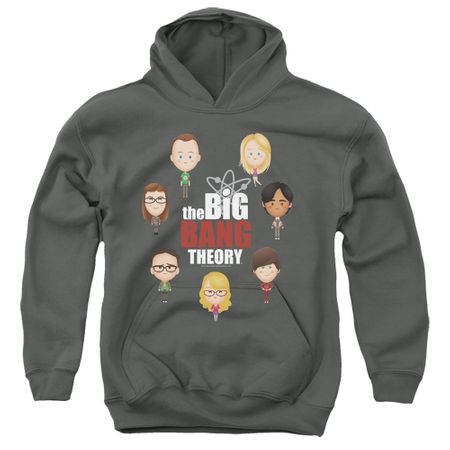 Clearance - Kids Big Bang Theory EMOJIS Hoodie Sweatshirt - Charcoal Gray