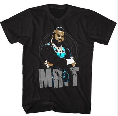 Clearance - Mr T Adult T-shirt - Black, Medium