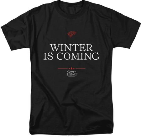 Game of Thrones GOT Winter is Coming Adult T-shirt - Black