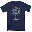 Mens Lord of the Rings TREE OF GONDOR Navy T-shirt - TALL