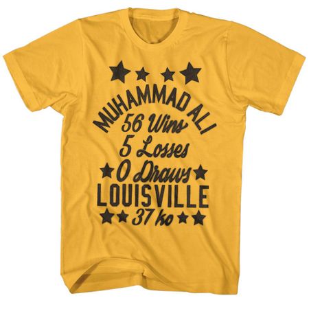 Mens Muhammad Ali START T-shirt - Mustard Gold