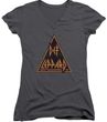 Juniors Size Def Leppard DISTRESSED LOGO T-shirt - Charcoal