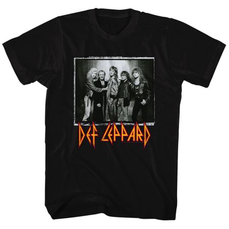 Clearance - Mens Def Leppard WORLD TOUR PHOTO T-shirt - Black