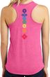 Ladies Floral Chakras Racerback Tank Top, Fuchsia, Large