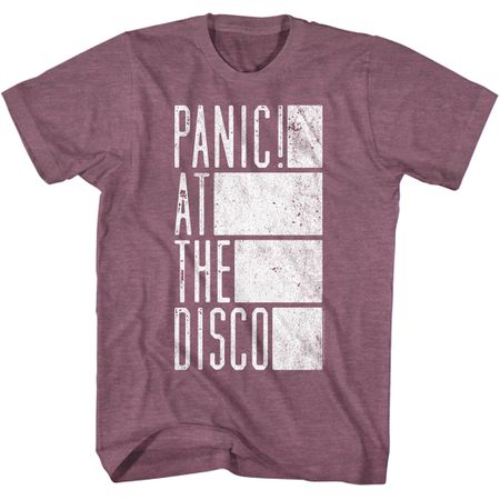 Mens Panic at the Disco BOX T-shirt - Light Maroon