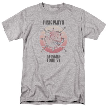 Mens Pink Floyd ANIMALS 1977 T-shirt - Heather Gray