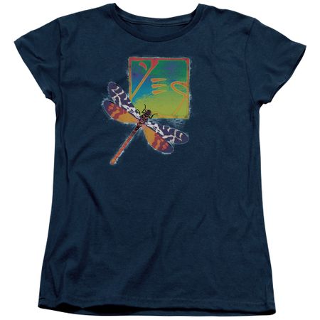 Clearance - Womens YES Band DRAGONLY T-shirt - Navy
