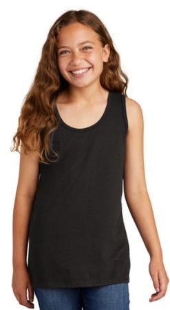 Clearance - Girl's District DT6303YG VIT Cotton Tanktop - Black