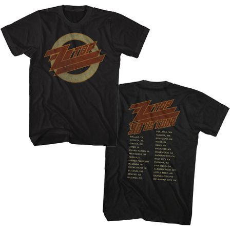 Mens ZZ TOP 1990 US Tour T-shirt - Black