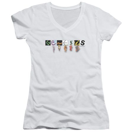 Ladies Genesis NEW LOGO V-neck Fitted T-shirt - White