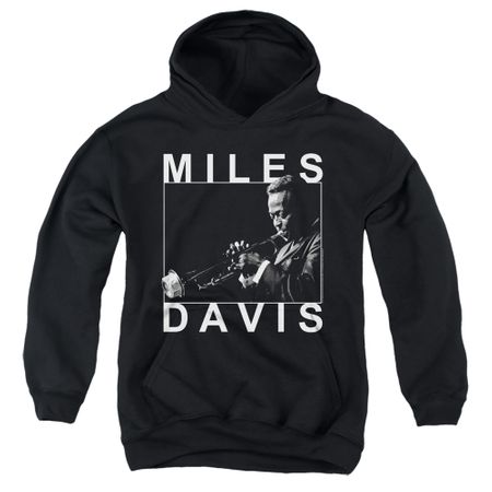 Clearance - Kids Miles Davis MONOCHROME Hoodie Sweatshirt - Black