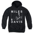 Clearance - Kids Miles Davis MONOCHROME Hoodie Sweatshirt - Black