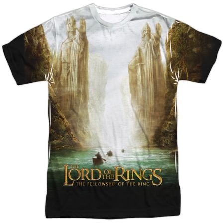 Mens Lord of the Rings FELLOWSHIP POSTER T-shirt - Clearance