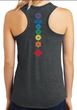 Women 7 Colored Chakras Racerback Tanktop - Black