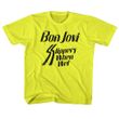 Clearance - Toddler Size Bon Jovi SLIPPERY WHEN WET T-shirt - Yellow
