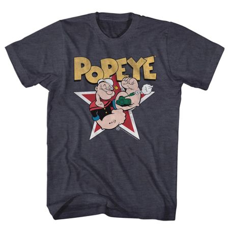 Mens Popeye POPEYESTAR T-shirt - Heather Grey