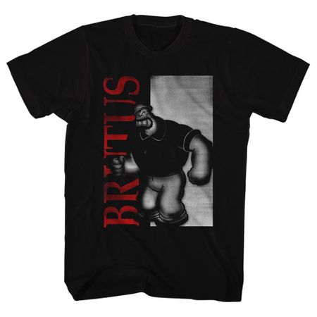 Mens Popeye SCAR BRUTUS T-shirt - Black