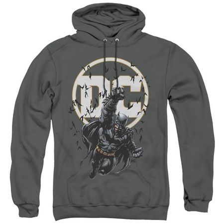 Men's Batman "DC" Adult Hoodie - Charcoal Gray