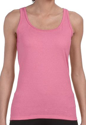 Ladies Gildan G6421 Softstyle Tanktop - Azalea Pink