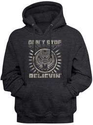 Journey Don't Stop Believin Mens Hoodie Sweatshirt - Charcoal Gray